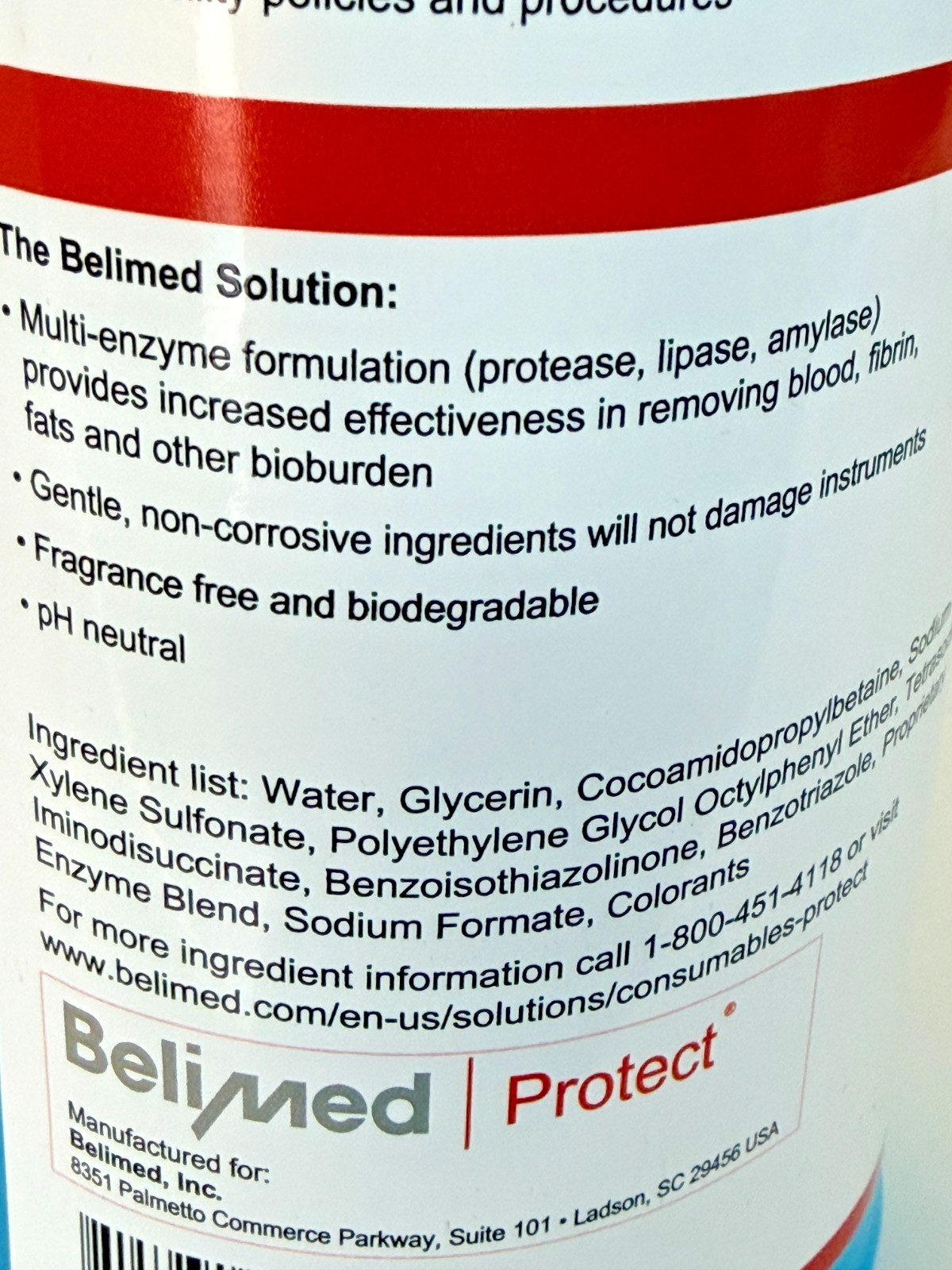 Belimed Protect RTU Enzymatic Pretreatment Foam Spray 32 oz W/ Spray Attachment