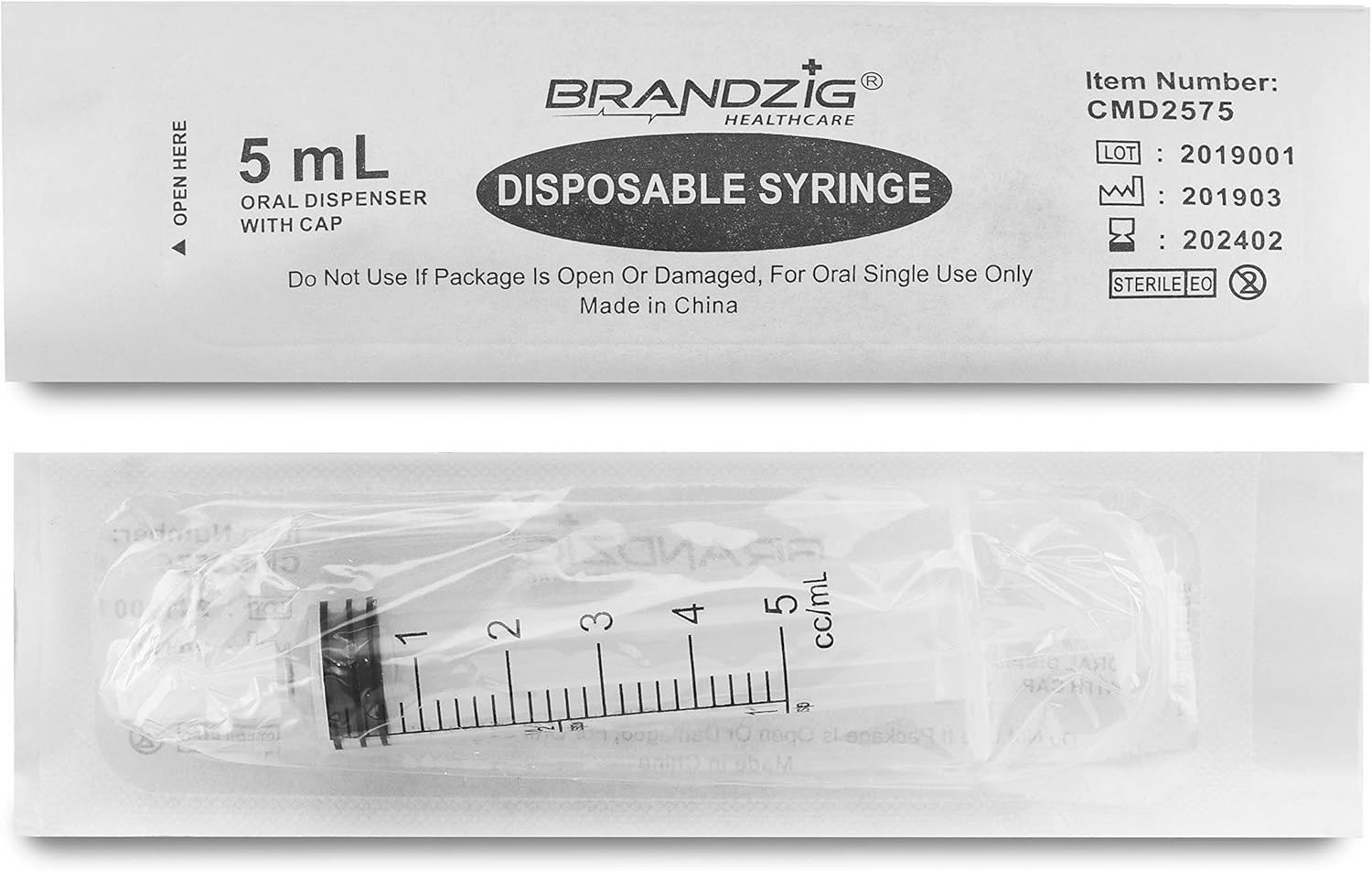 5ml Syringe With Cap (100 Pack) | Oral Dispenser Without Needle, Luer Slip…