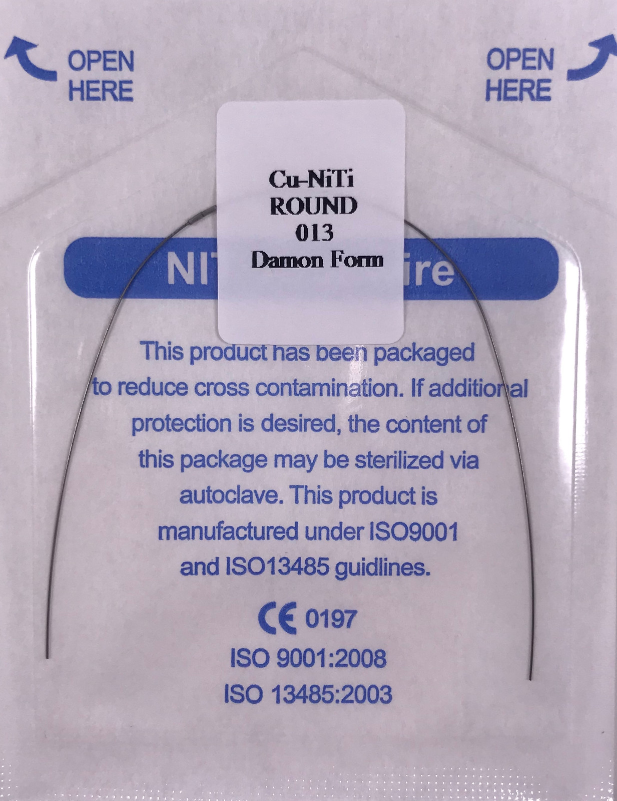 Dental Orthodontic Copper Cu-Niti Wires Arch Wires Round 0.013″ Damon Form