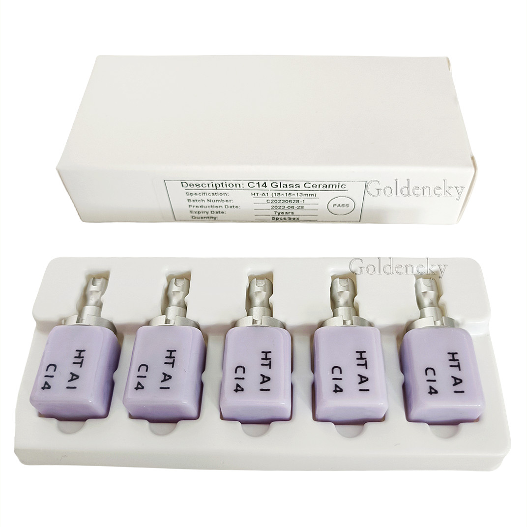 Low Transparency Dental Glass Ceramic Liithium Disslicate Blocks C14 CAD CAM
