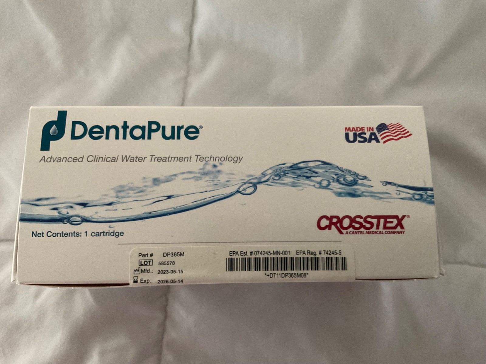 DentaPure Municipal Waterline Purification CROSSTEX 1 Cartridge DP365M –