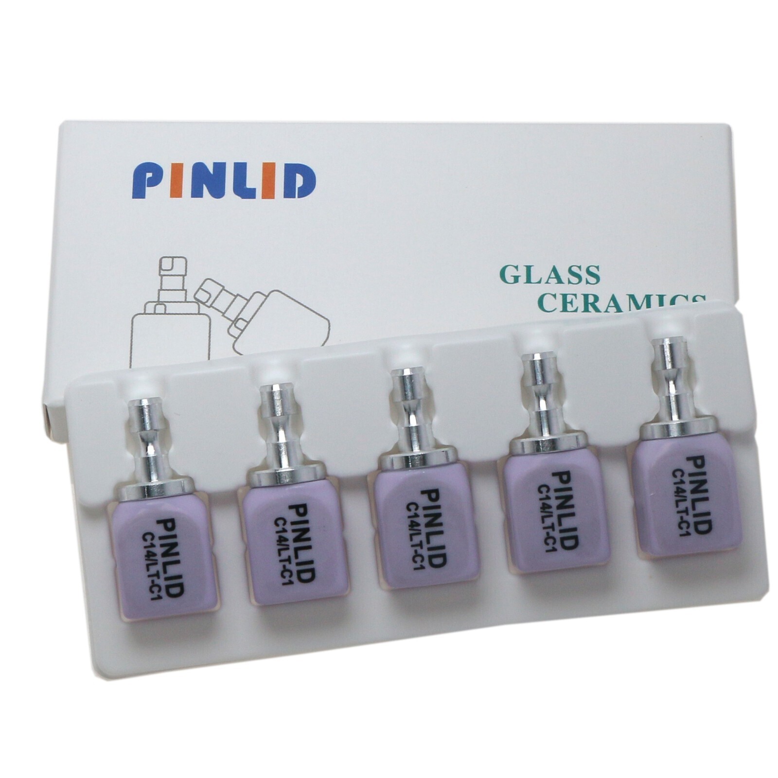 US 5PCS C14 Emax Dental Glass Ceramic Lithium Dislicate CAD/CAM Cerec Blocks B2