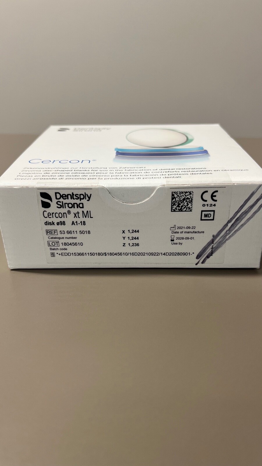 Cercon XTML zirconia Various Shades and Sizes