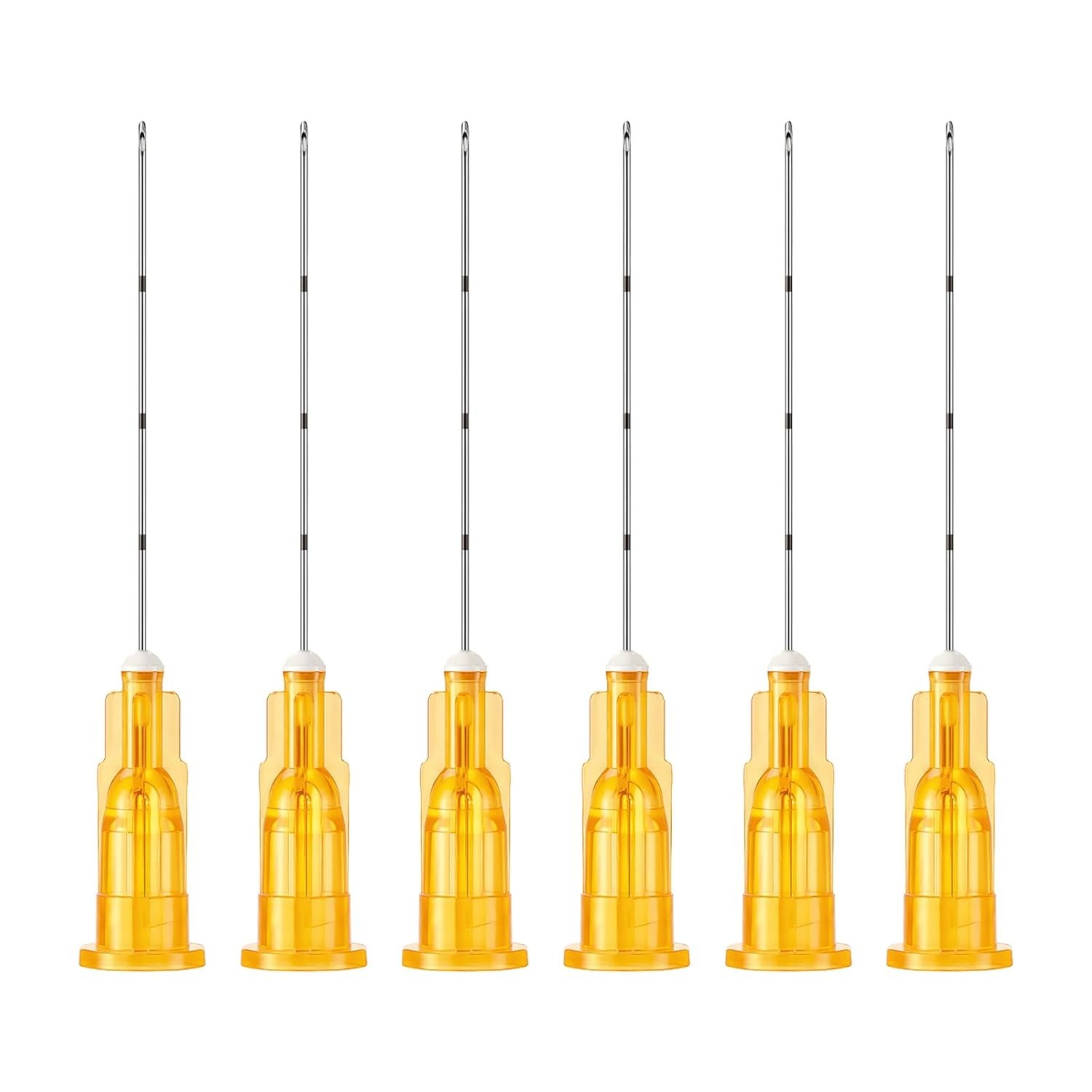 Blunt Tip 25G 38mm Flexible Tubes for Face & Body Use, Professional Rounded 6pcs