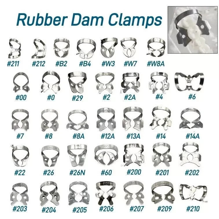 Dental Endodontic Rubber Dam Clamps Stainless Instruments Surgical Clamp