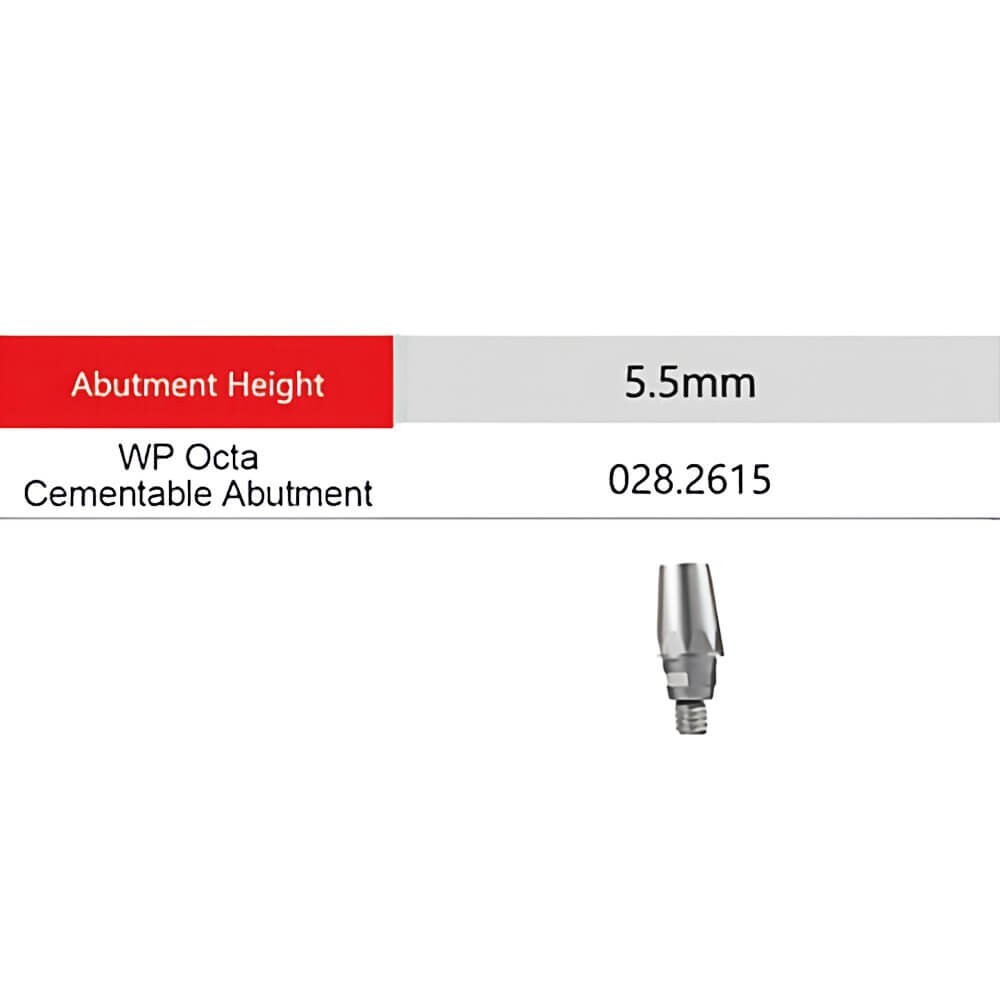 1 ×Dental WP Octa Abutment Diameter 5.5mm Cement-retained Straumann Compatible