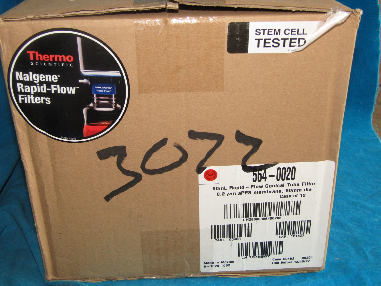 Thermo Scientific 50ml Rapid Flow Filters Conical Tube 50mm Diameter, Cs of 12