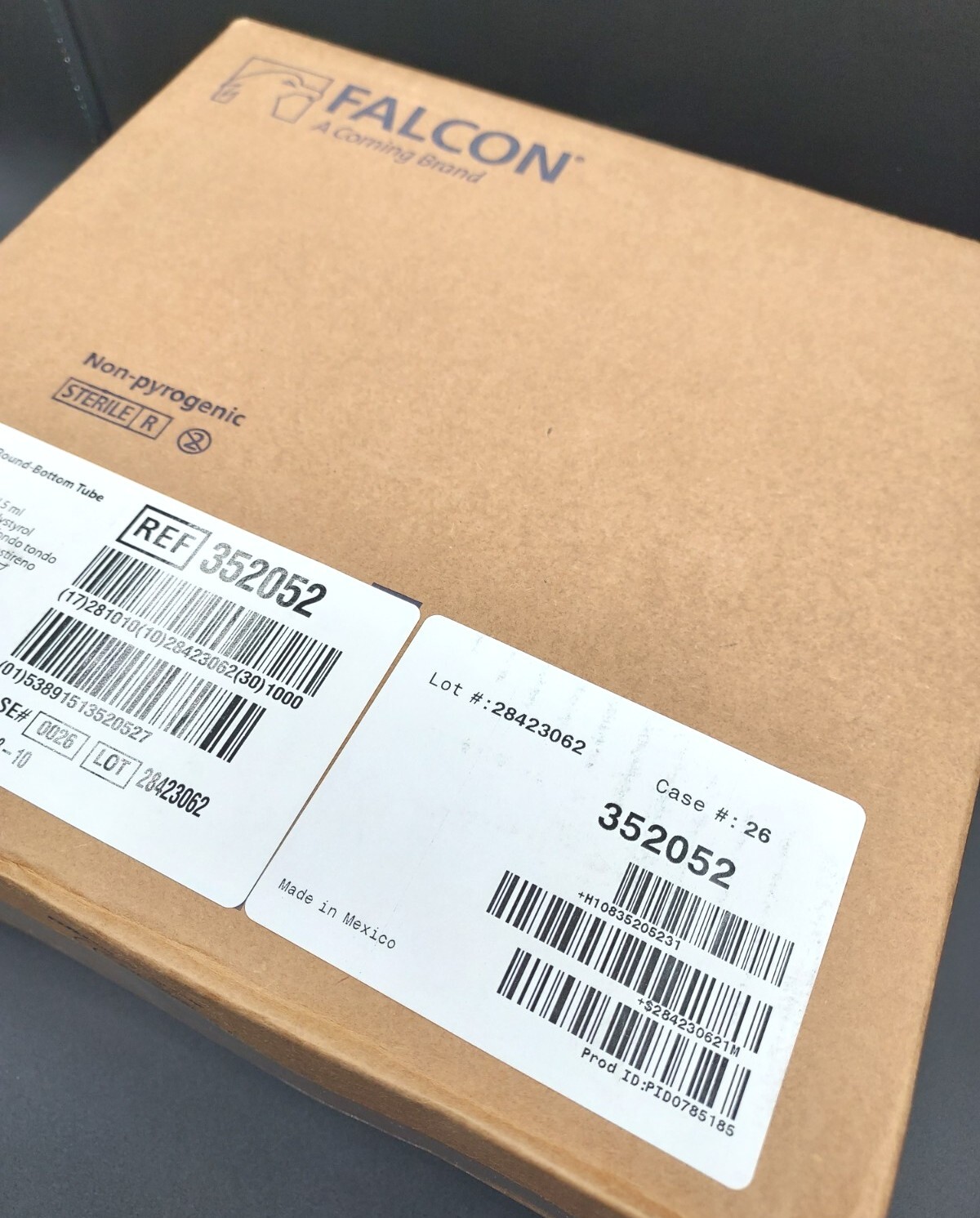 Falcon #352052 5 mL Round-Bottom Test Tube, Sterile NO Cap *1,000/Case* Sealed