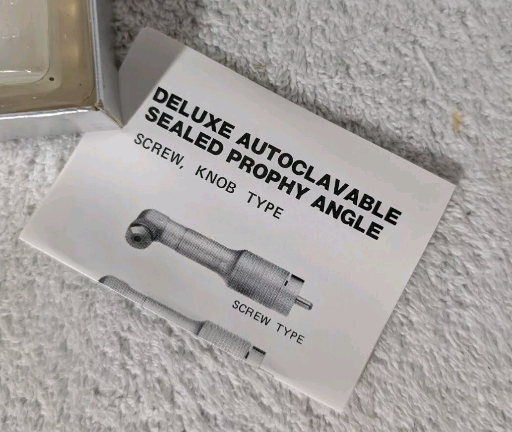 Vintage Henry Schein Deluxe Autoclaveable Sealed Prophy Angle Seal-Tite Screw