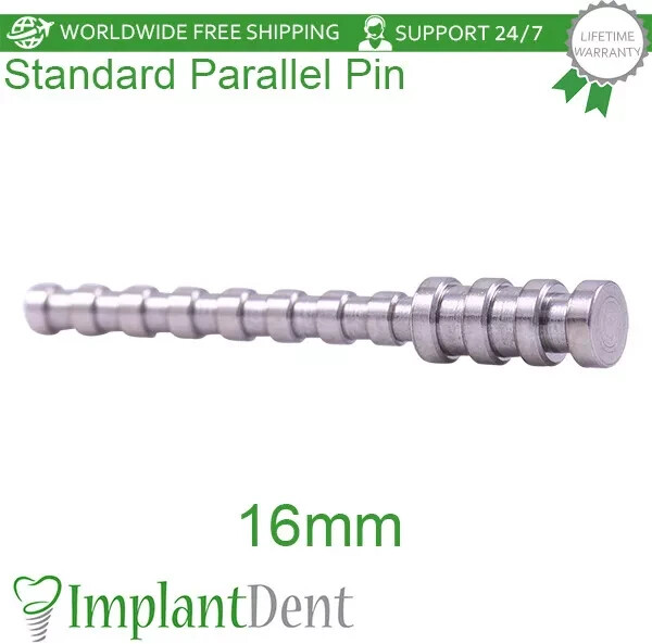 Dental Standard Parallel Pin D-1.6mm L-10mm, 16mm Stainless Steel Tool
