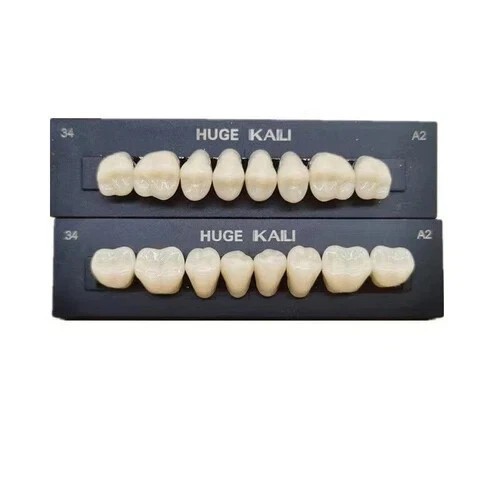 8 Type Dental Acrylic Resin Denture False Teeth Upper Lower Full Set A1/A2/A3