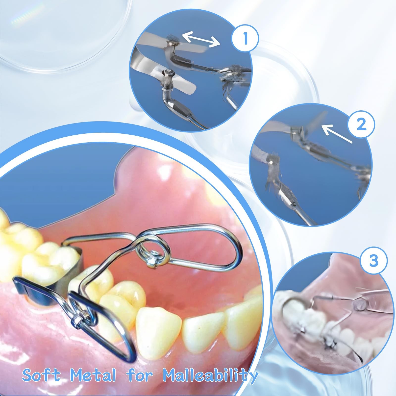 36 Pieces Dental Sectional Matrix Band System with Spring Clip for Dental Res…