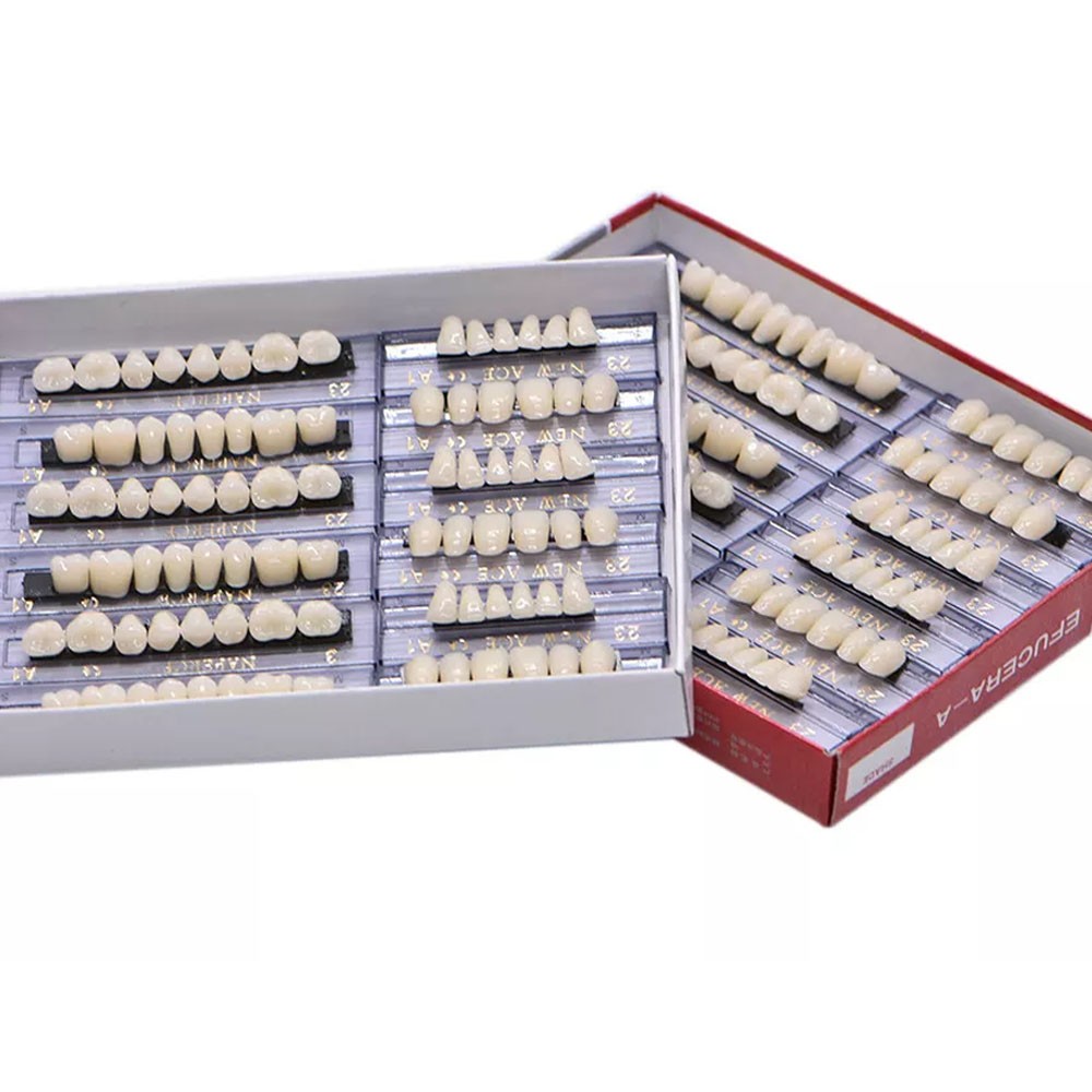 1-10Box Dental Acrylic Resin Denture 23# A1 Full Set Teeth Upper Lower Shade US