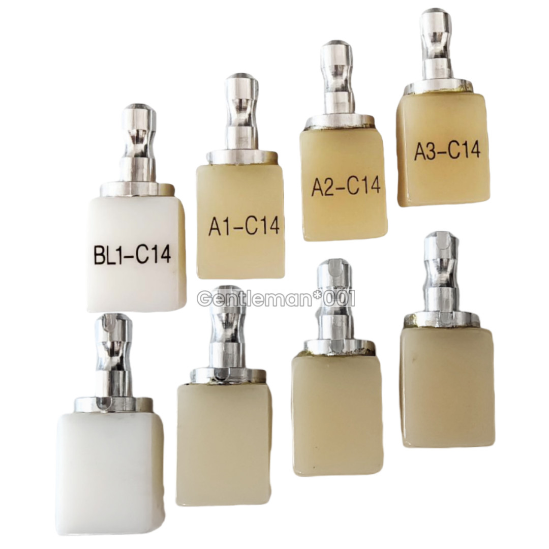 5pcs Dental PMMA Blocks Sirona MCXL Disk B40L/C14 Cerec Bleached A1/2/3/BL1