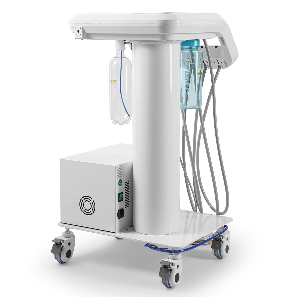 Unidad Dental Portátil 4 Orificios con Compresor y Sistema de Succión 3 Vías