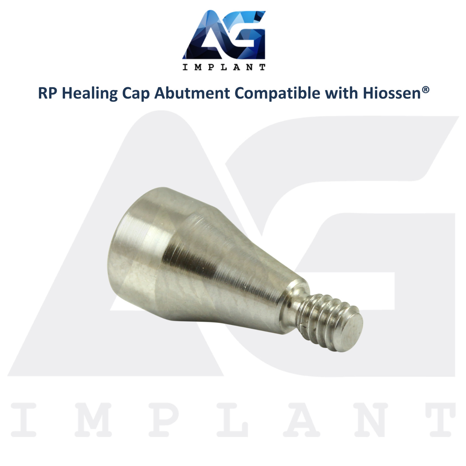 10 Dental Titanium Healing Cap Prosthetic Ø3.5mm Hiossen Compatible RP 2.5mm