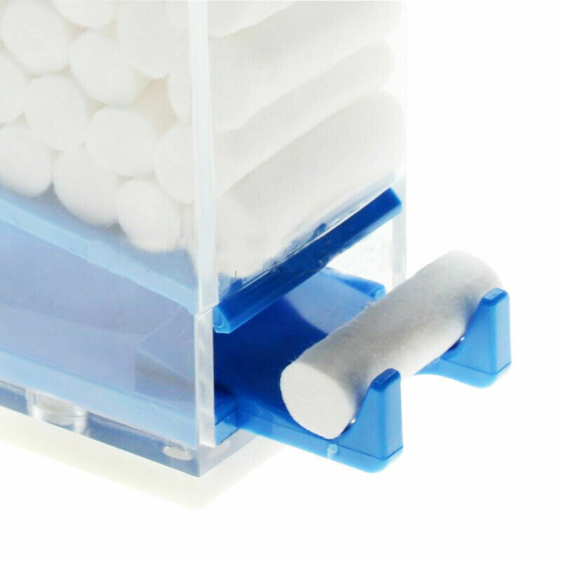 Dental Othodontic Cotton Batting Roll Dispenser Holder Blue Case Press Storage
