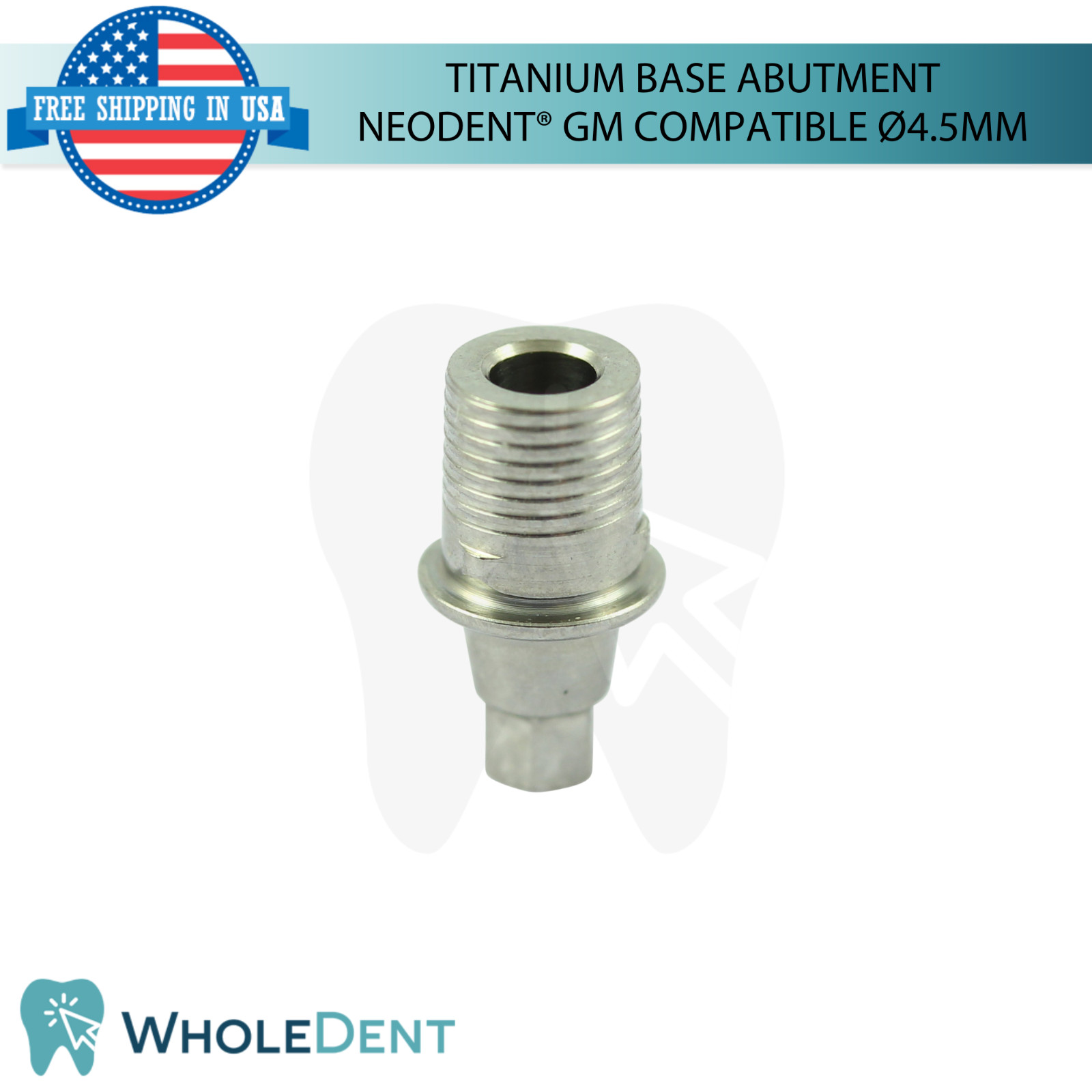 5X Titanium Base Dental Prosthetic Compatible with Neodent® GM Ø4.5mm Lab