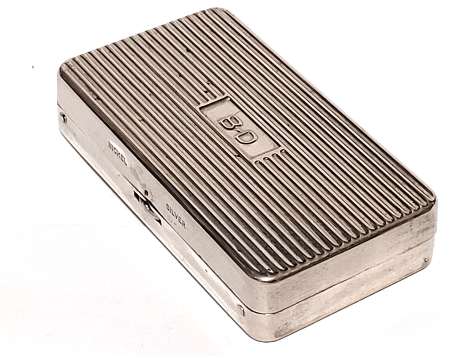 Vtg RARE B&D (Becton Dickinson) Hypodermic needle Silver / Nickel carry case