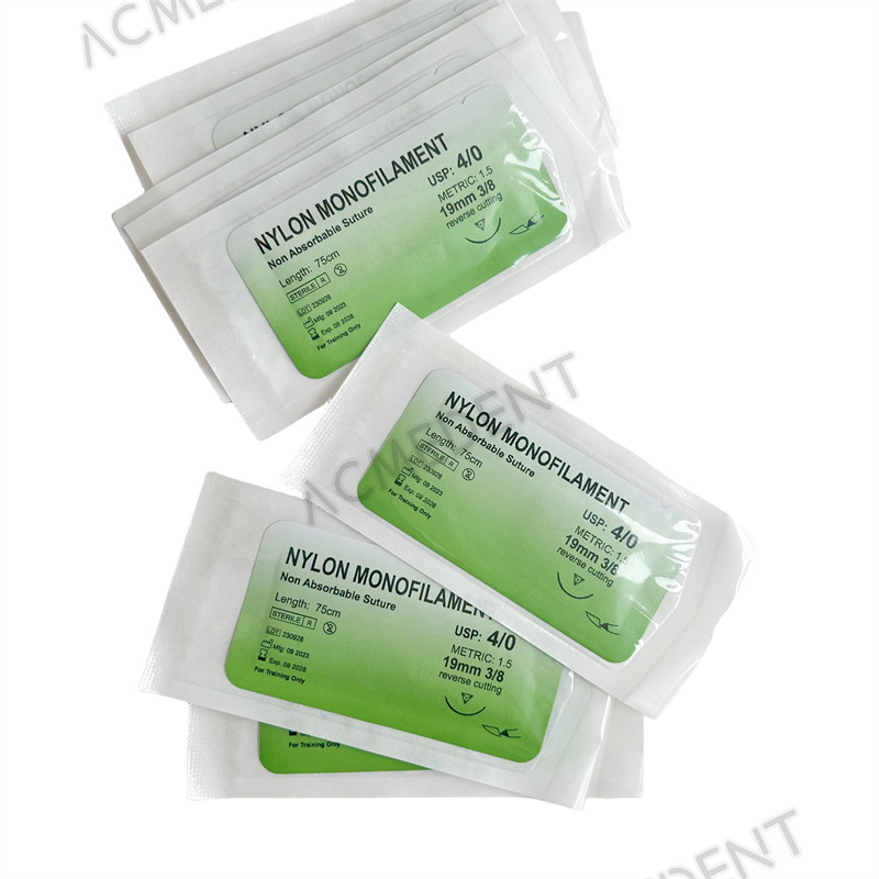 Dental Surgical Sutures Nylon Monofilament USP Reverse Cutting Sterile3/4/5.0