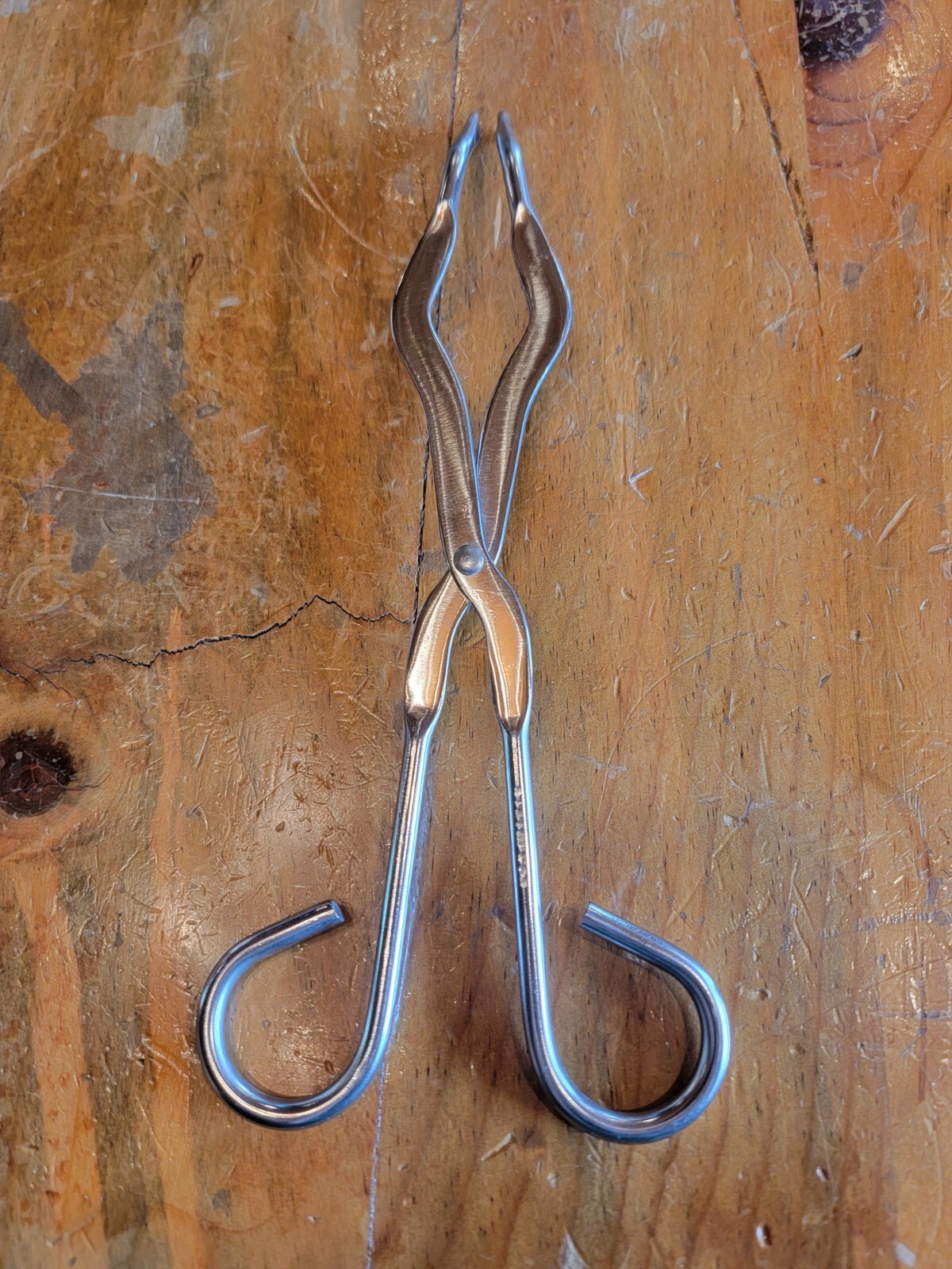 Lab 9 1/4” Stainless Steel Beaker Flask Crucible Tongs 3/4″ Serrated Grip