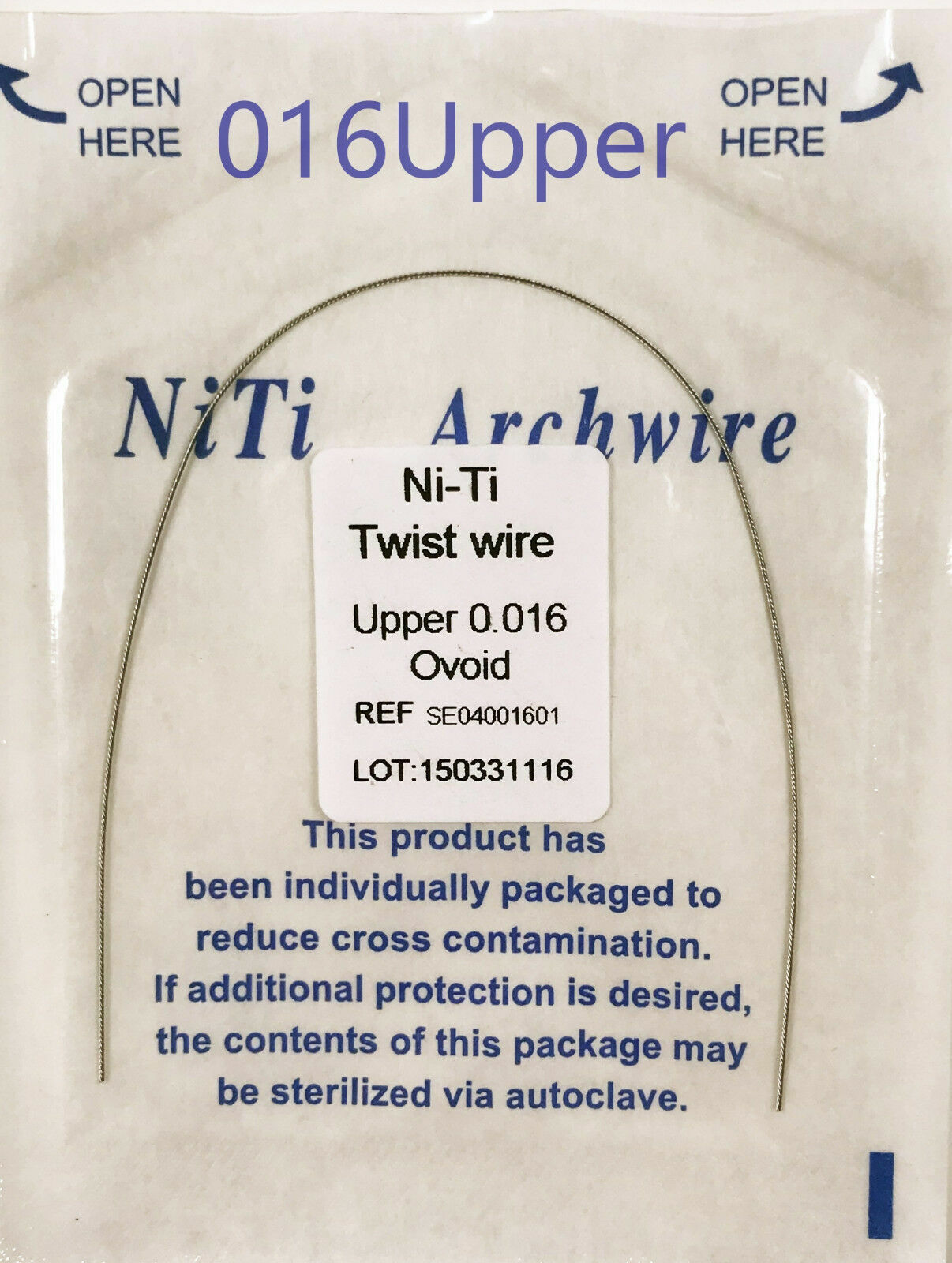 Dental Orthodontic Twist Arch Wire Ni-ti Round Oval Form12 14 16 18 Upper Lower
