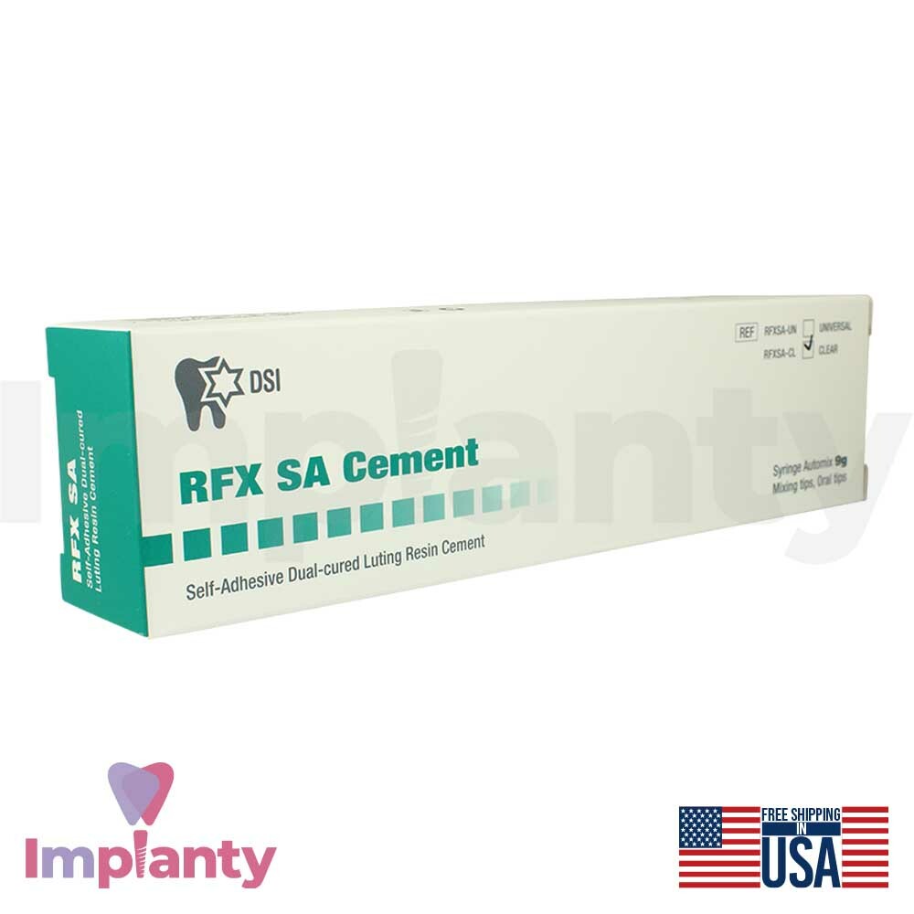 DSI RFX SA Resin Permanent Fixation Cement Dental Self Adhensive Dual Cured