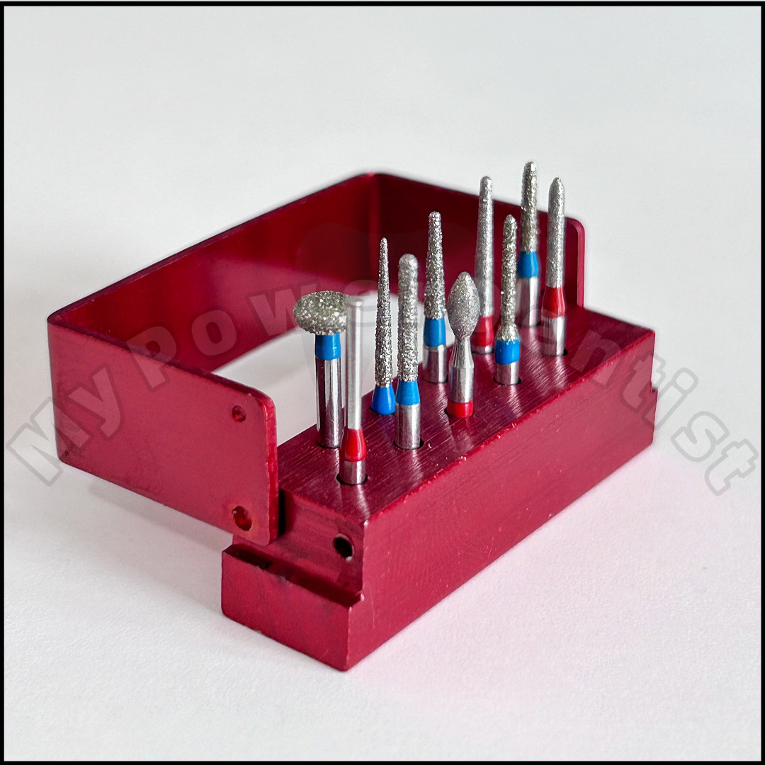 20Pcs Dental Anterior Posterior Crown Bridge Preparation Sliver Diamond Burs USA