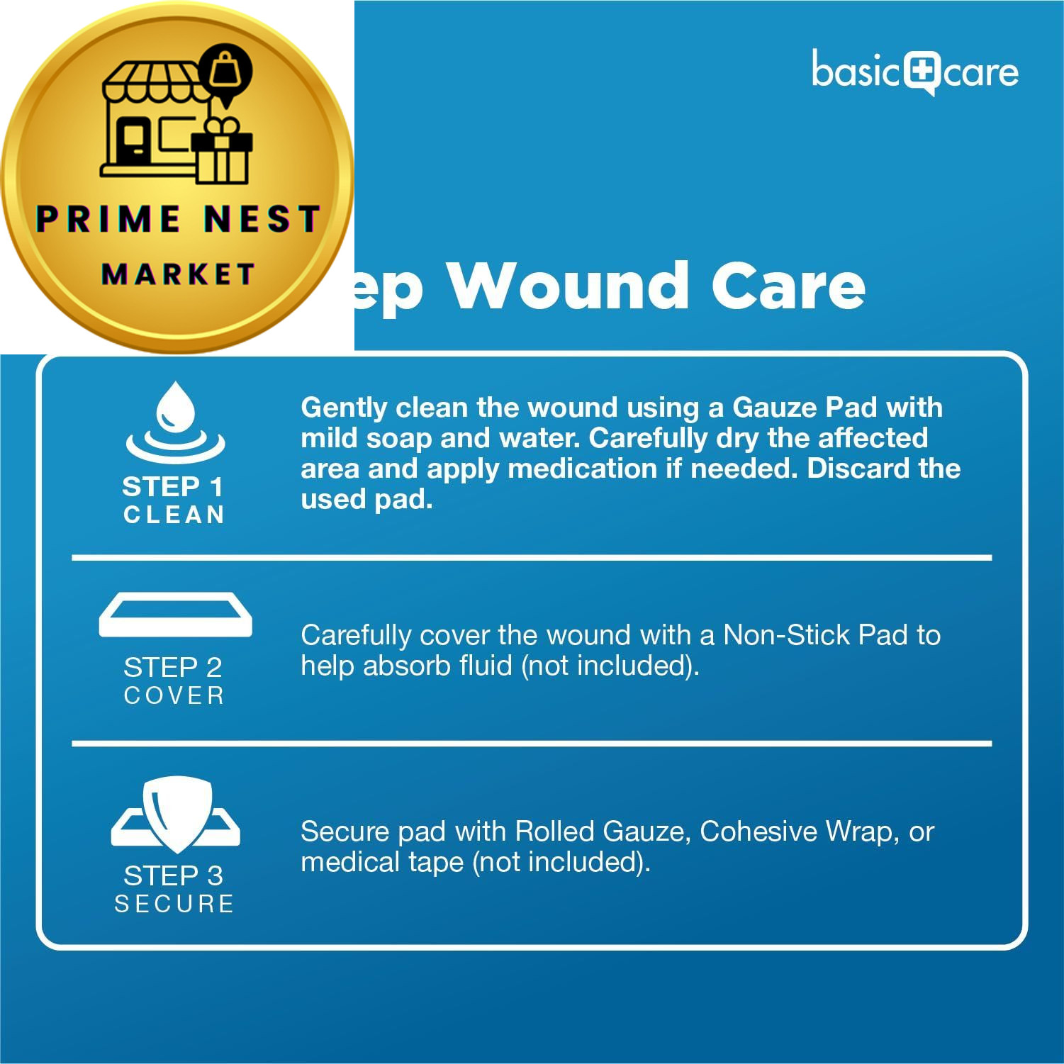 Amazon Basic Care Gauze Pads, 4×4″ Sterile 4×4 Inch (Pack of 1), White