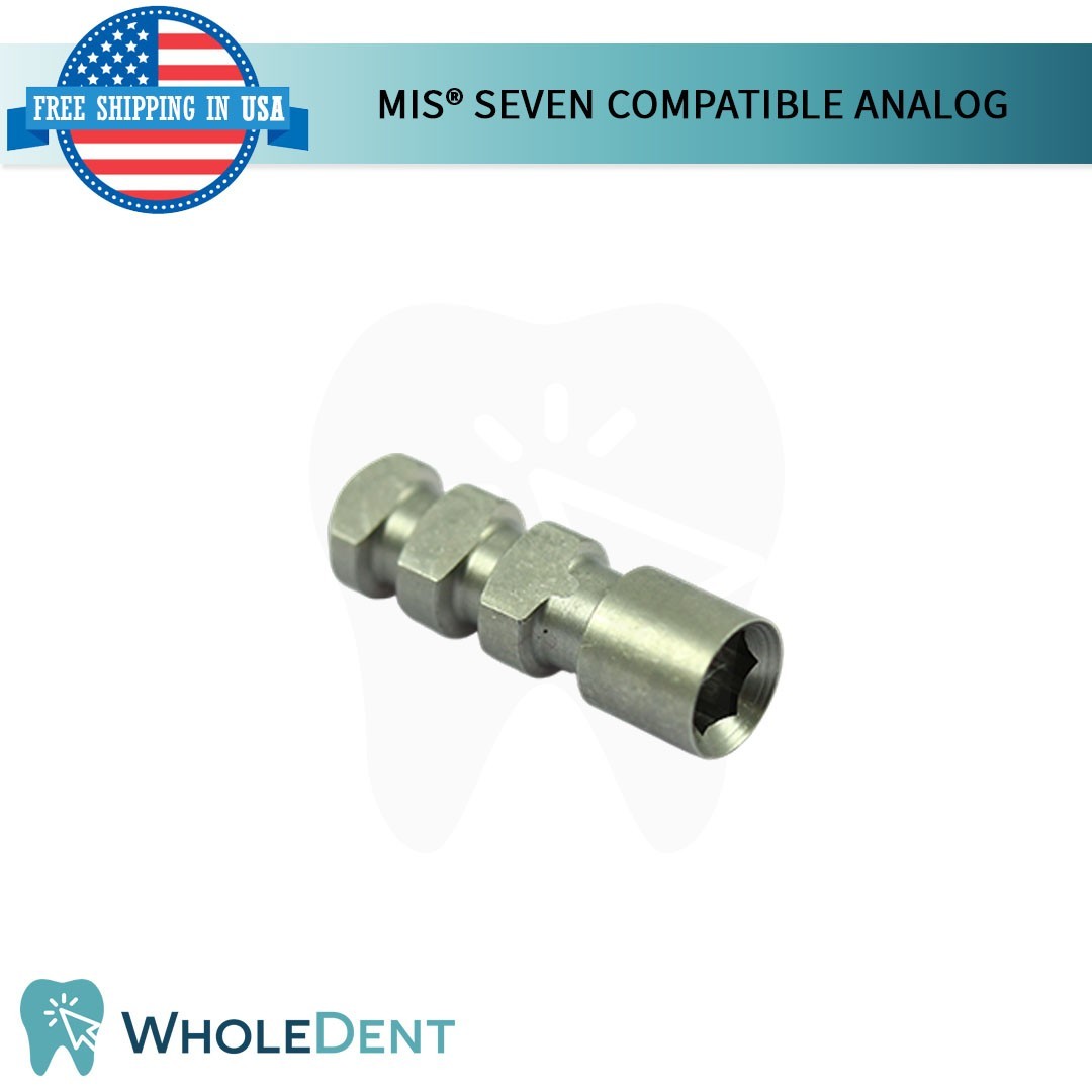 10X Dental Fixture MIS® Seven Ø3.75mm Stainless Steel Int Hex Compatible Analog