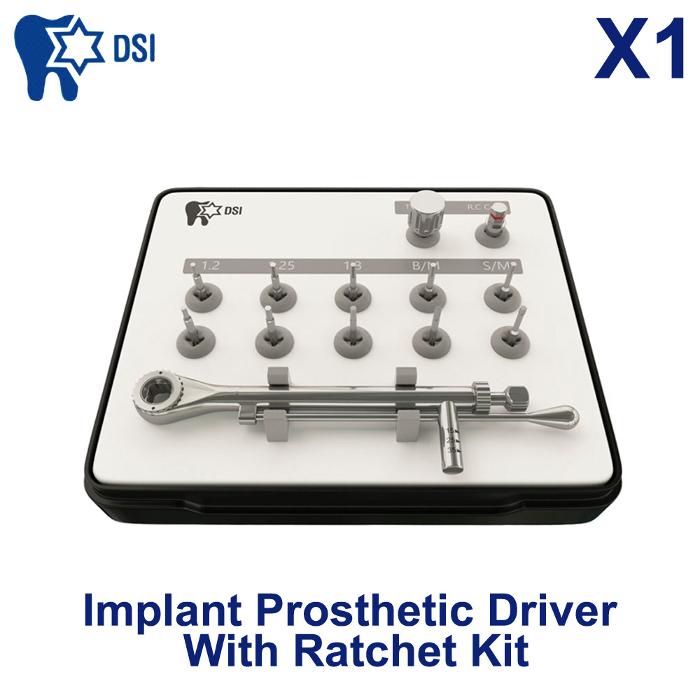 Dental Instruments Implant Prosthetic Driver With Ratchet Kit Adapter Torque