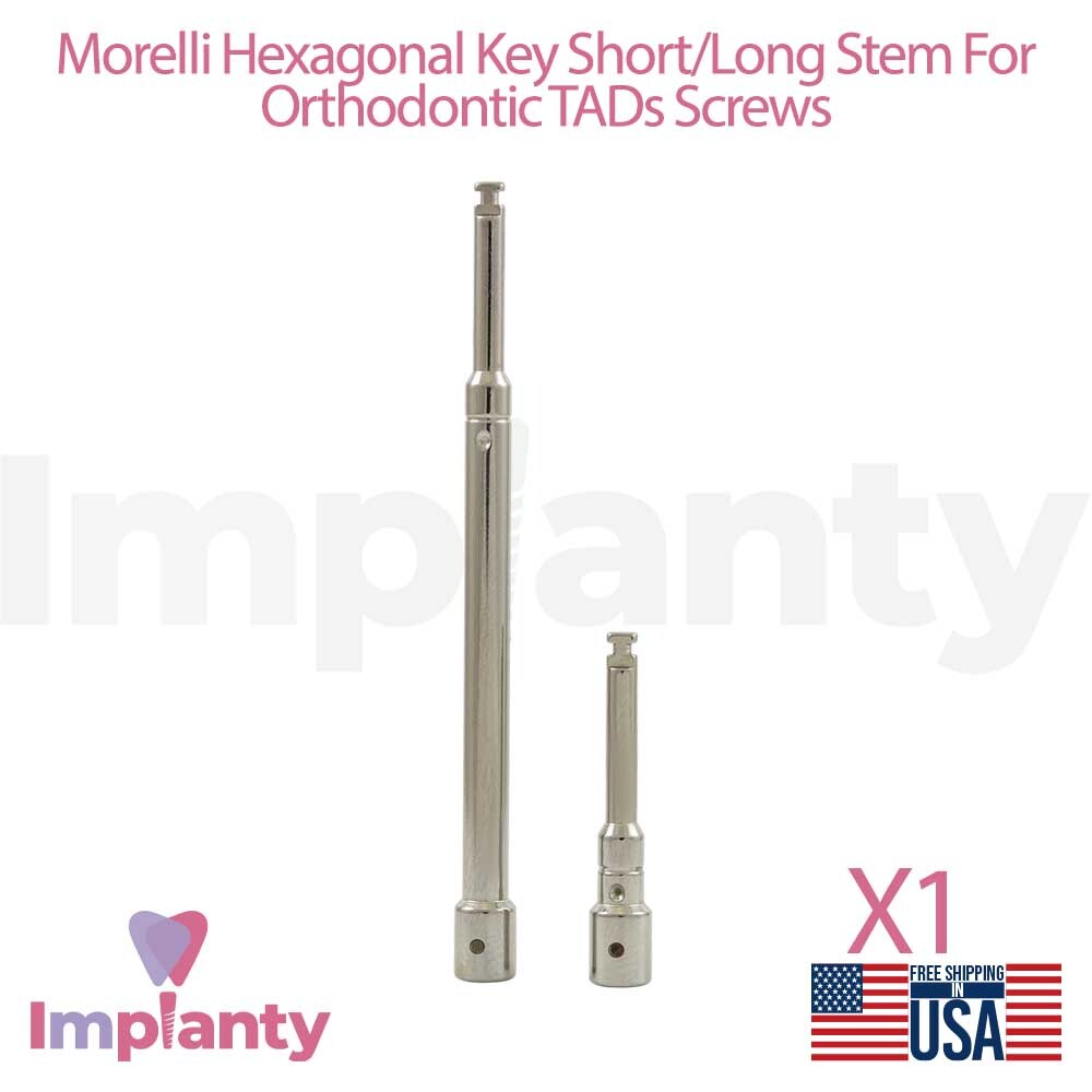 Morelli Hexagonal Key Short/Long Stem For Orthodontic Micro-Imp lants TADs