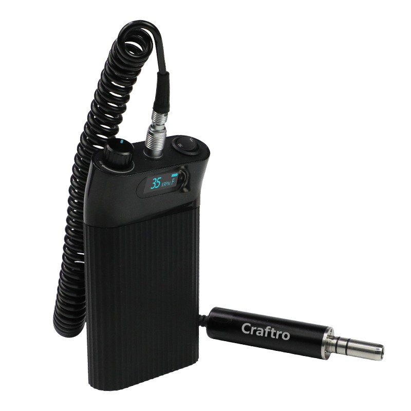 Craftro 35K Dental Lab E-Type Portable Micromotor with Straight Handpiece 3/32”
