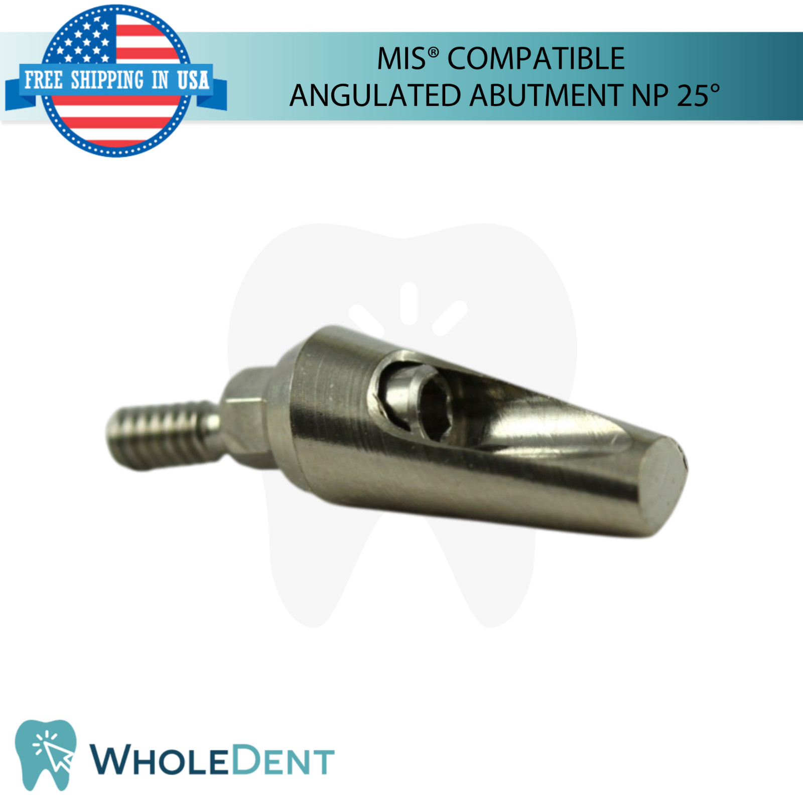 10x Angulated Dental Prosthetic 25° NP MIS® Compatible 9.0mm Int Hex 2.10mm