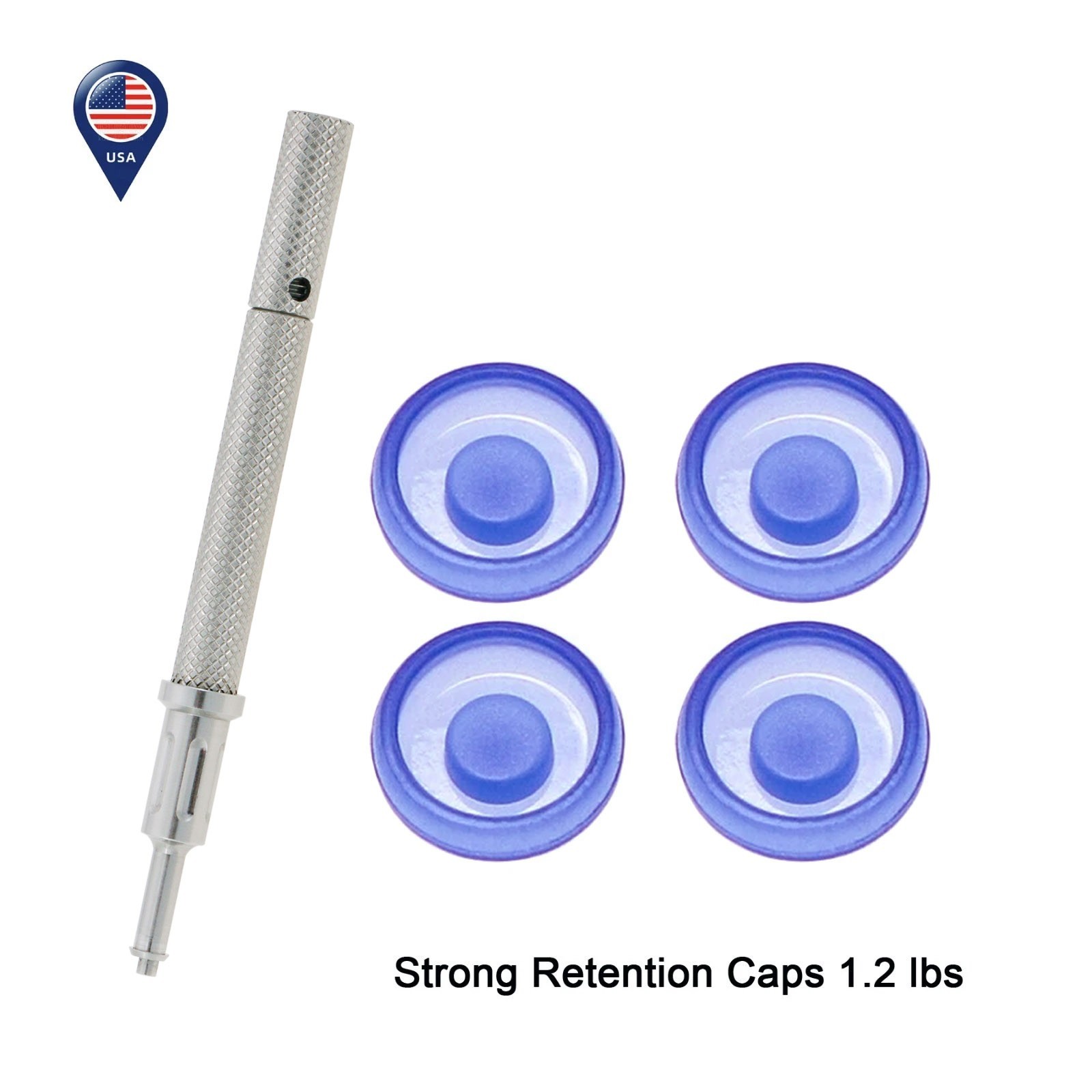 US 3-in-1 Locator Tool with 5Pcs Overdenture Retention Caps Set