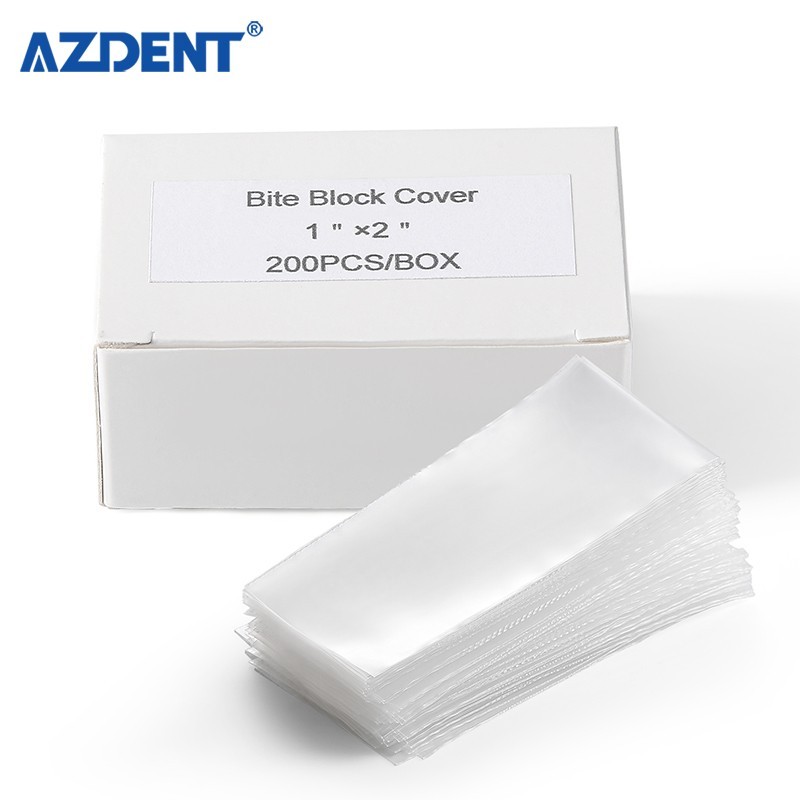 AZDENT 200pcs/box Dental Panorama Bite Block Cover Sleeves/Protective Film/1″x2″