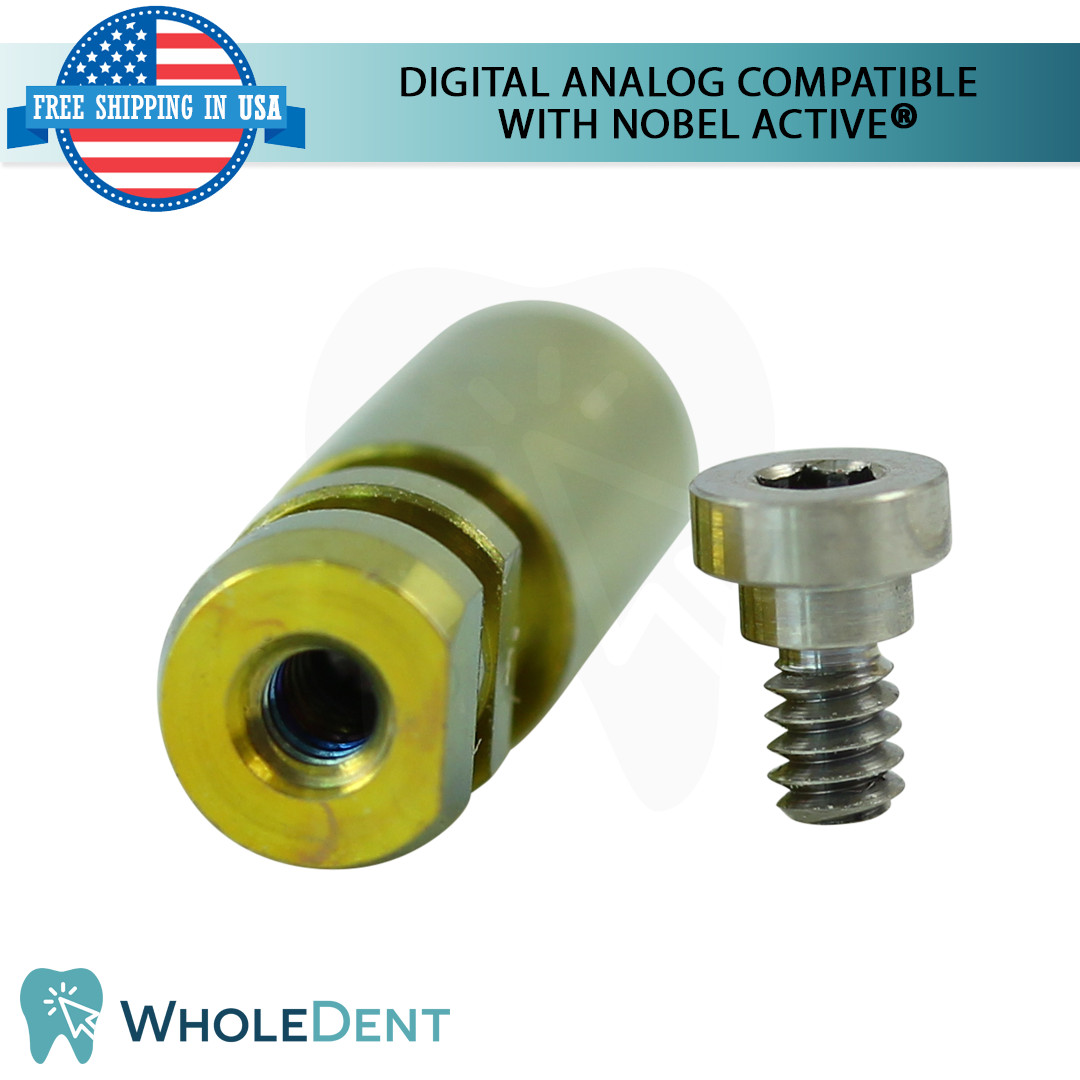 1x Dental Fixture Digital Analog Regular Platform RP Nobel Active® Compatible