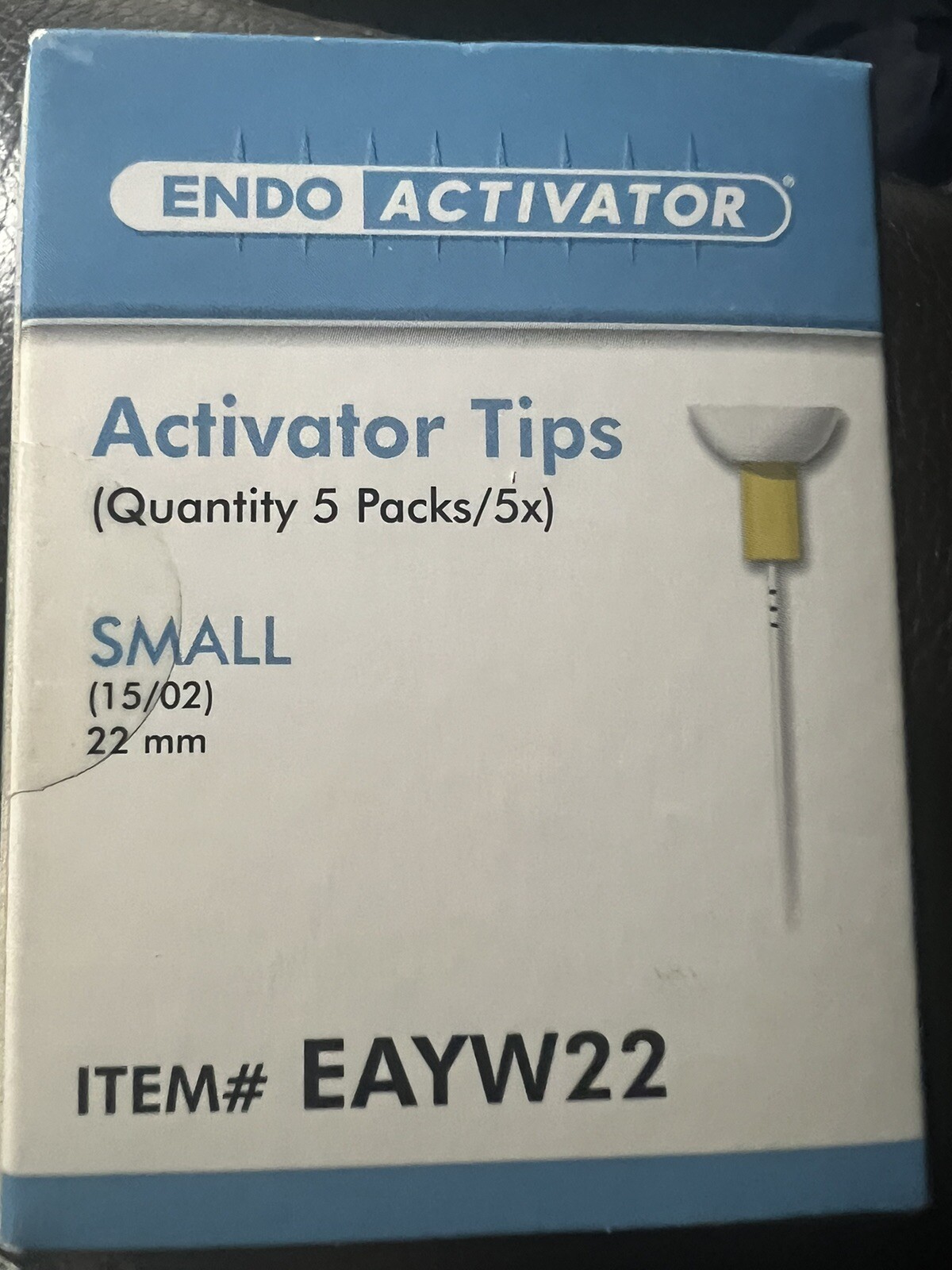 Endoactivator Tips Small Yellow 25 Activator Tips 22 mm Dentsply Tulsa