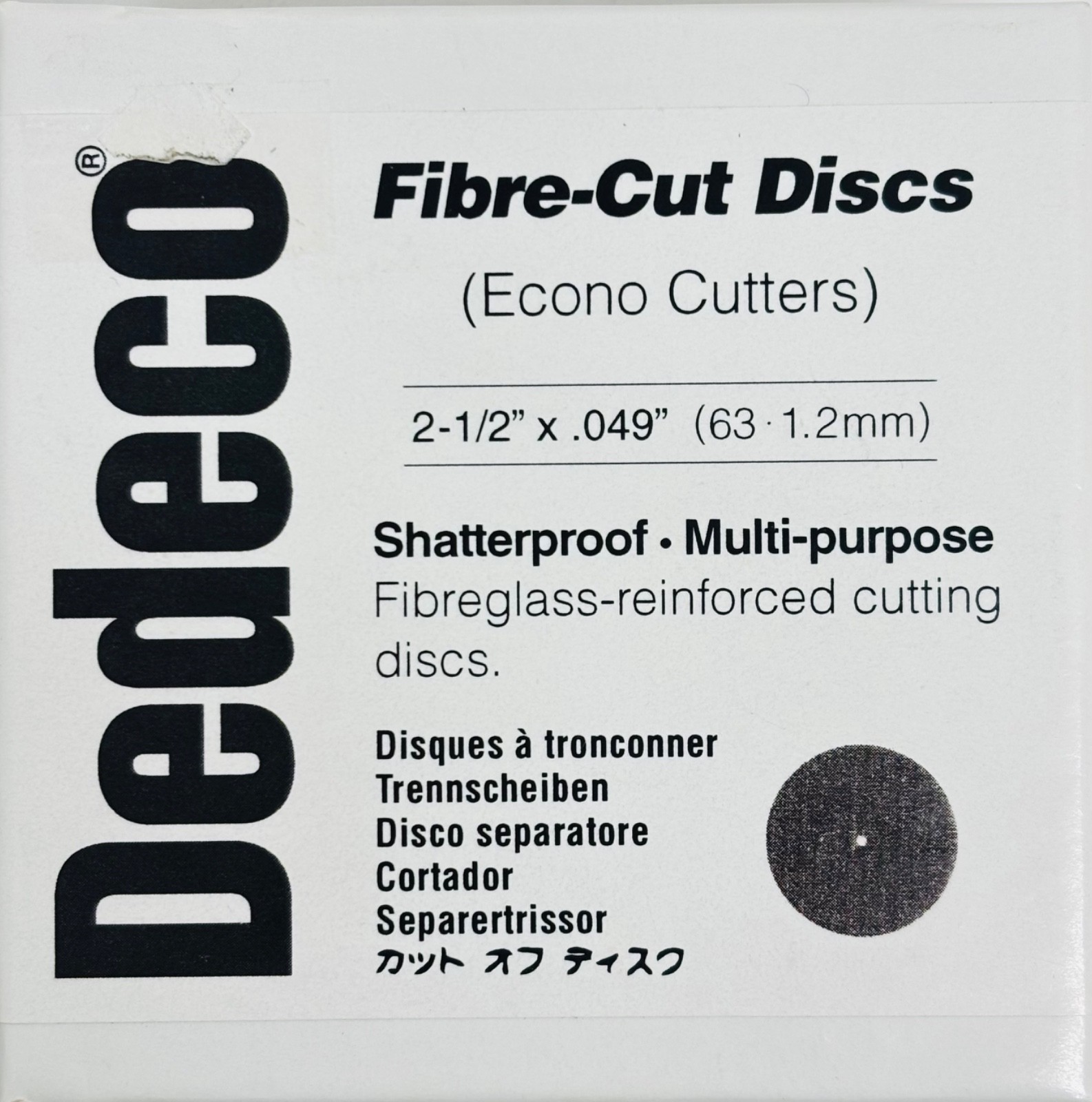 [ Dedeco ] Fibre-Cut Disc ( #7004, 4″ X .049″ ), (#7002 2-1/2″X 0.49″ ) 6 EACH