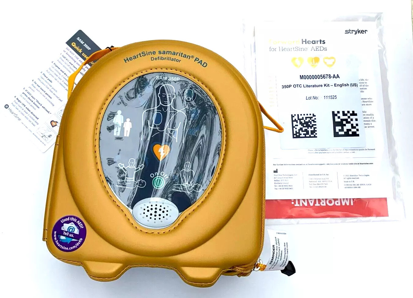 HeartSine Samaritan Pad 350P AEDs Defibrillator Semi-Auto, NEW without battery