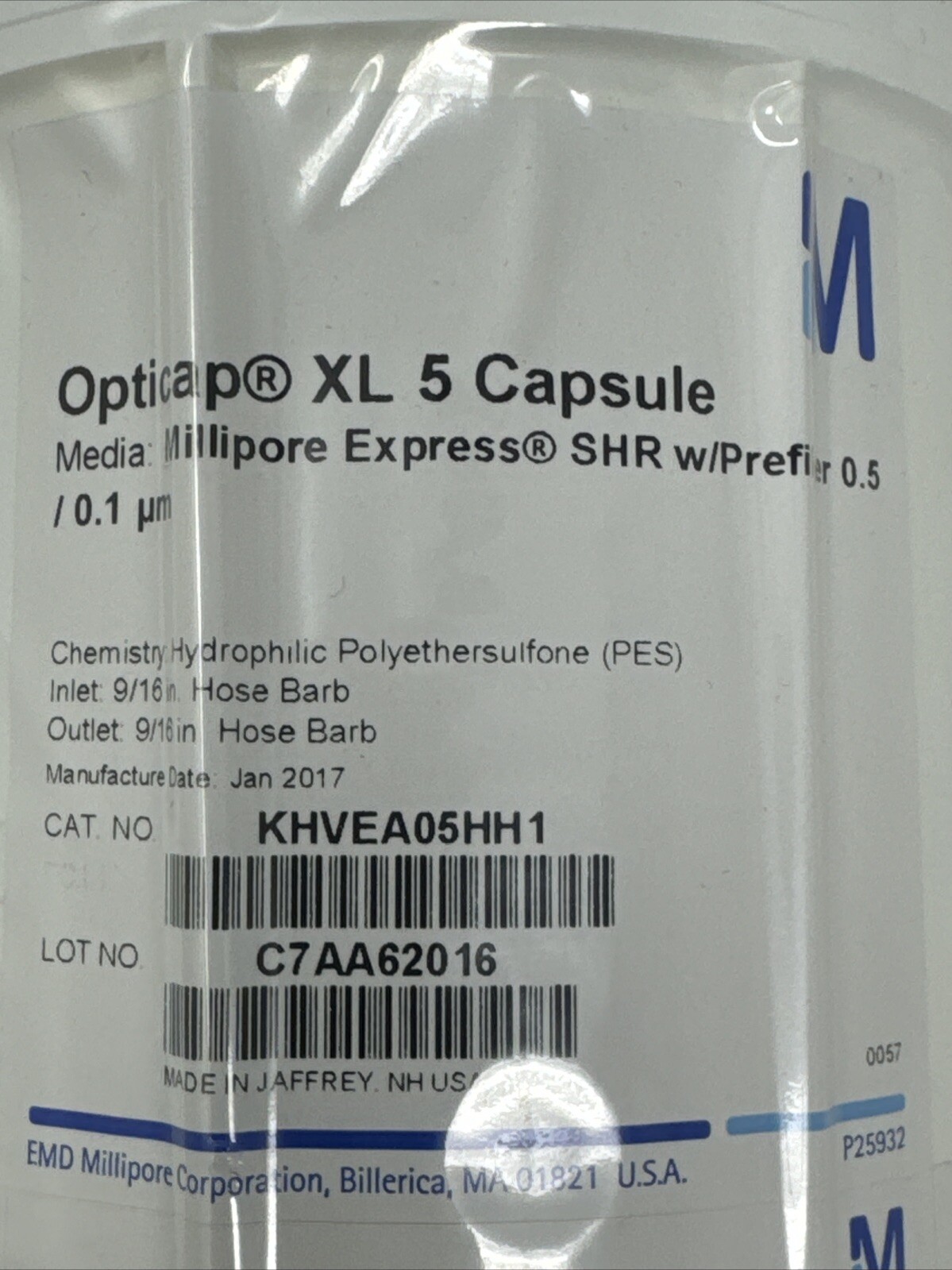 Millipore Opticap XL 5 Capsule POLYSEP II 1.0/0.2/ 0.1 um KGW1A05HH1 Sealed Lab