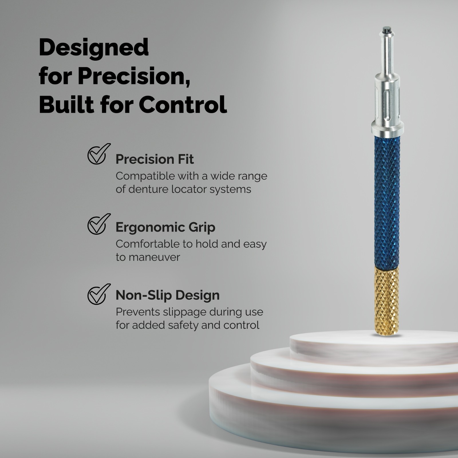 Locator Core Tool – 3 in 1 Universal Dental Implant Instrument