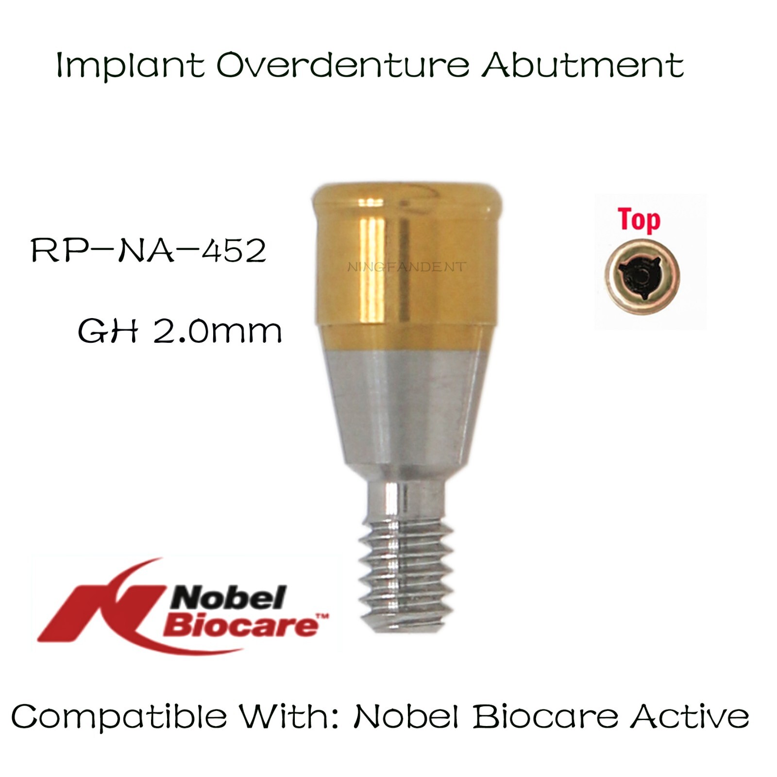 Nobel Biocare Active RP Locator Abutments For 1-5mm GH Conical Connection Ø4.3mm