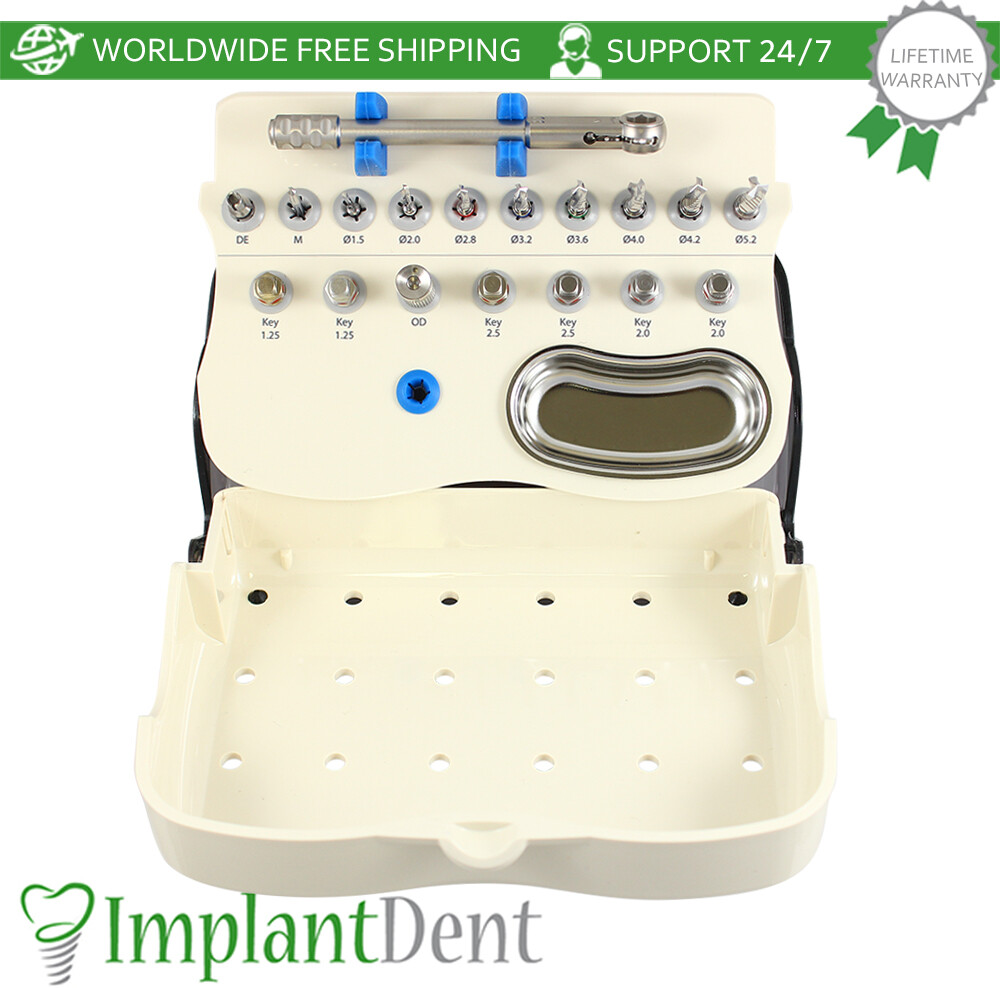 Dental Prime Kit Box Conical Connection Content Plastic Stainless Steel Lab Tool