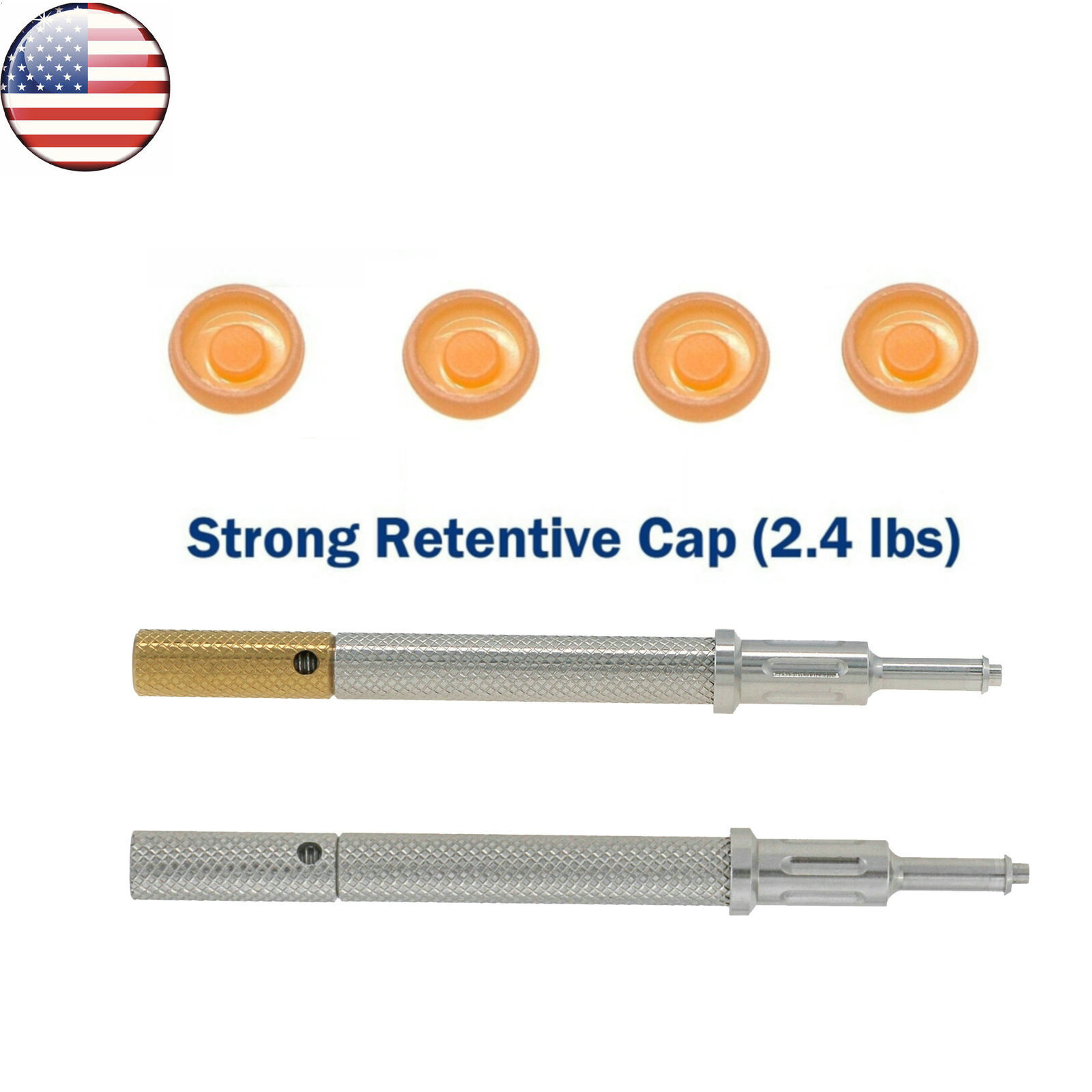 US Dental Overdenture Retention Caps 2.4 lbs Implant Locator Core Tool Abutments