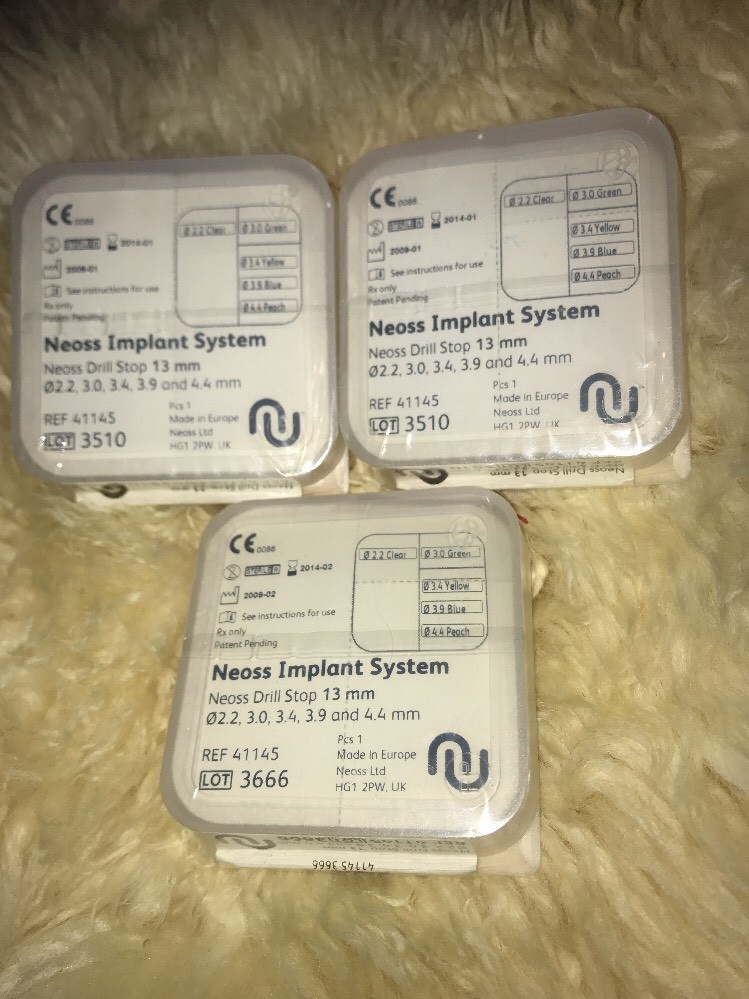 Dental Implant, NEOSS Drill Stop 13mm 2.2, 3.0, 3.4, 3.9, 4.4mm Sealed