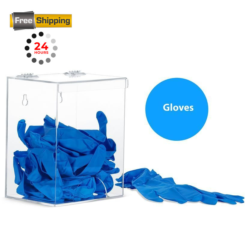 Inevibe Hairnet Dispenser and Glove Holder, Universal Acrylic Storage Clear