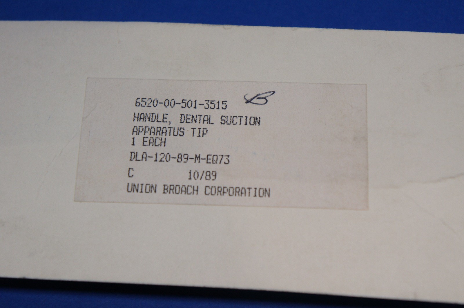 Union Broach Handle Dental Suction Apparatus Tip