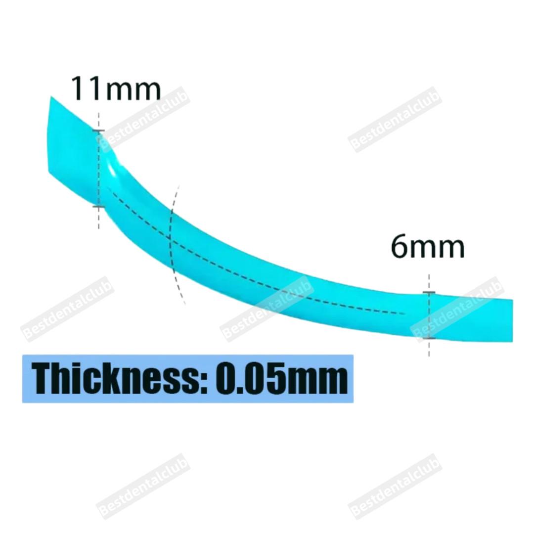5Box Dental Blue View Matrix Contoured Anterior Matrices Mylar Anatomical Strip