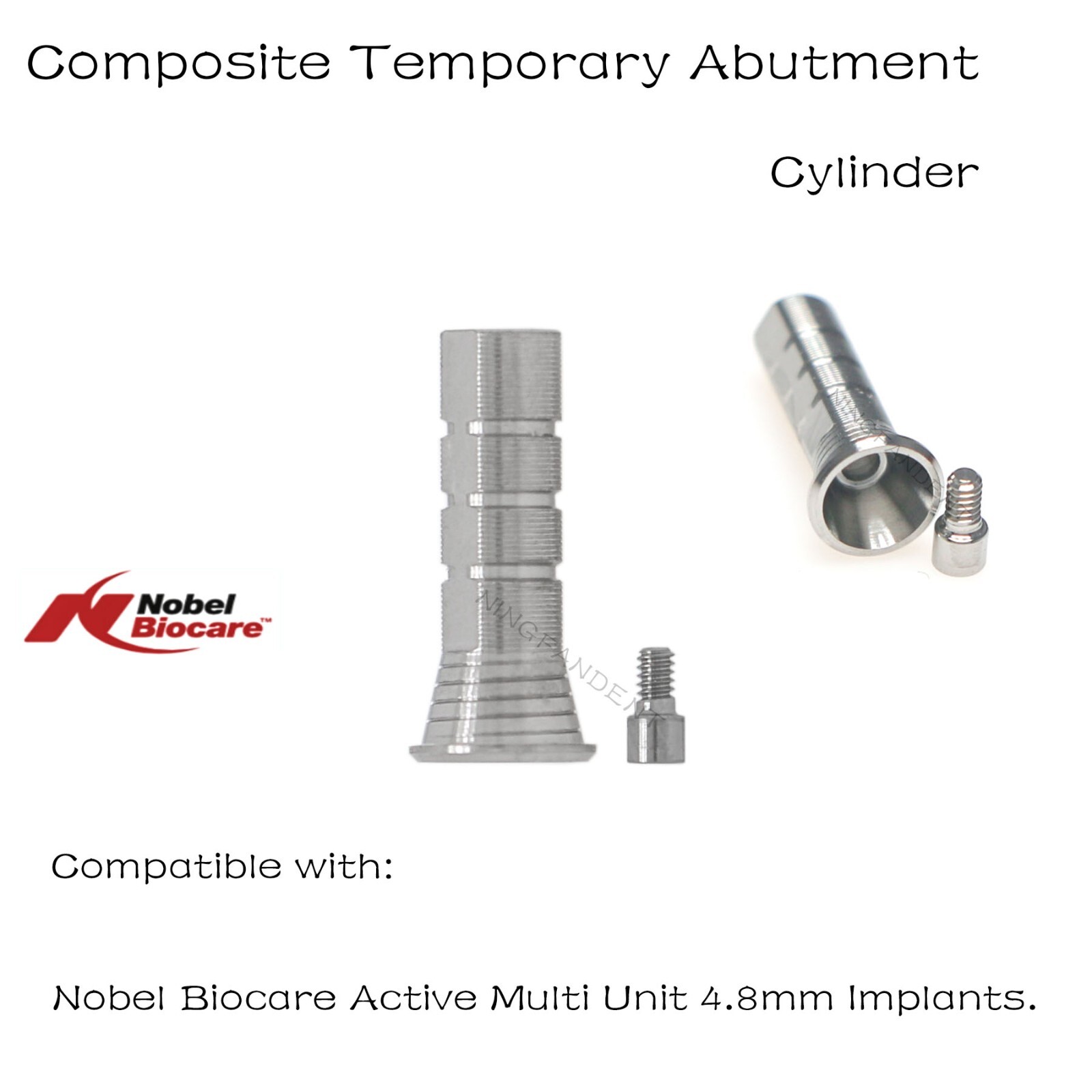 Dental Hiossen/Nobel/Adin Temporary Cylinder Ti fits Multi-unit Abutment